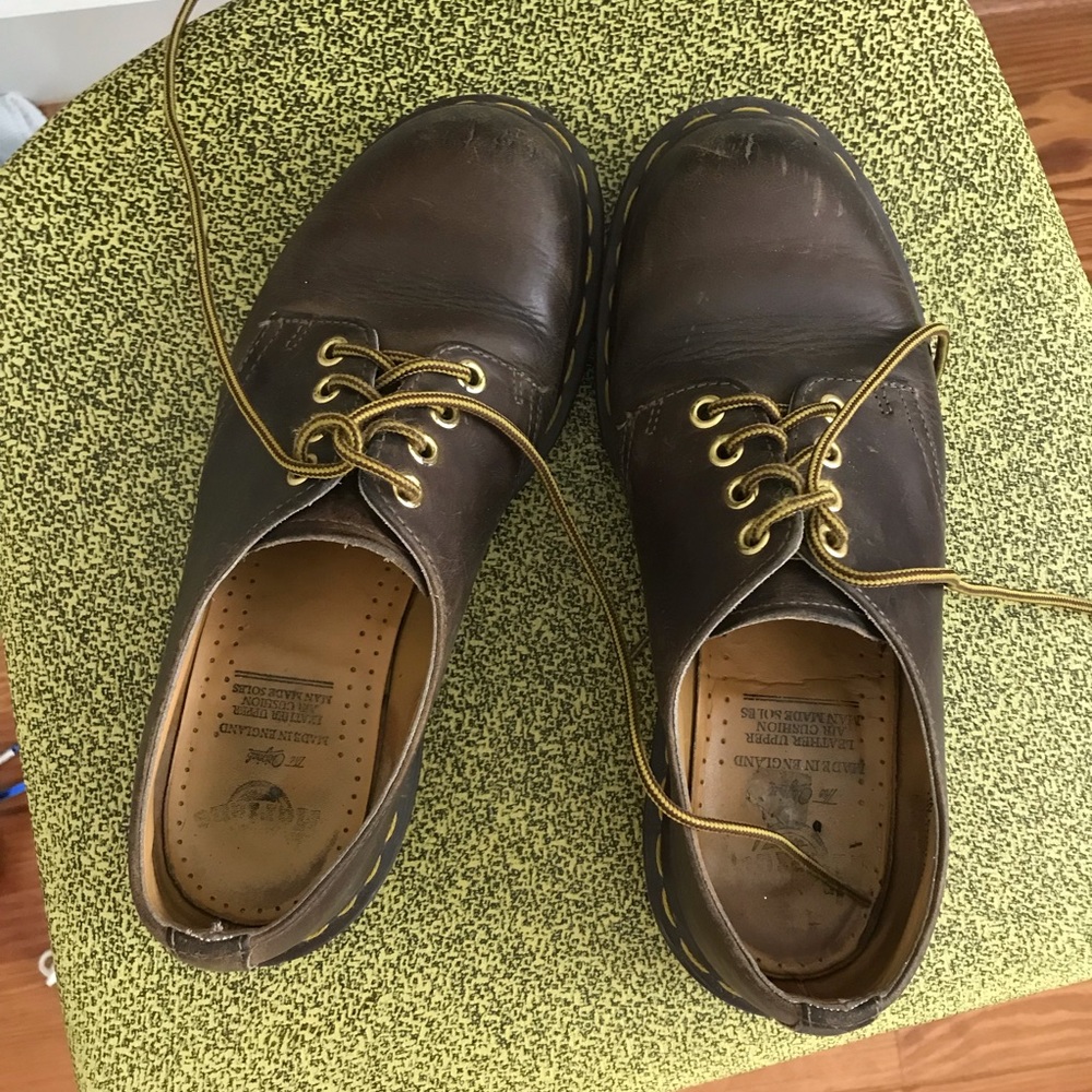 Brown low top Dr Marten Oxfords